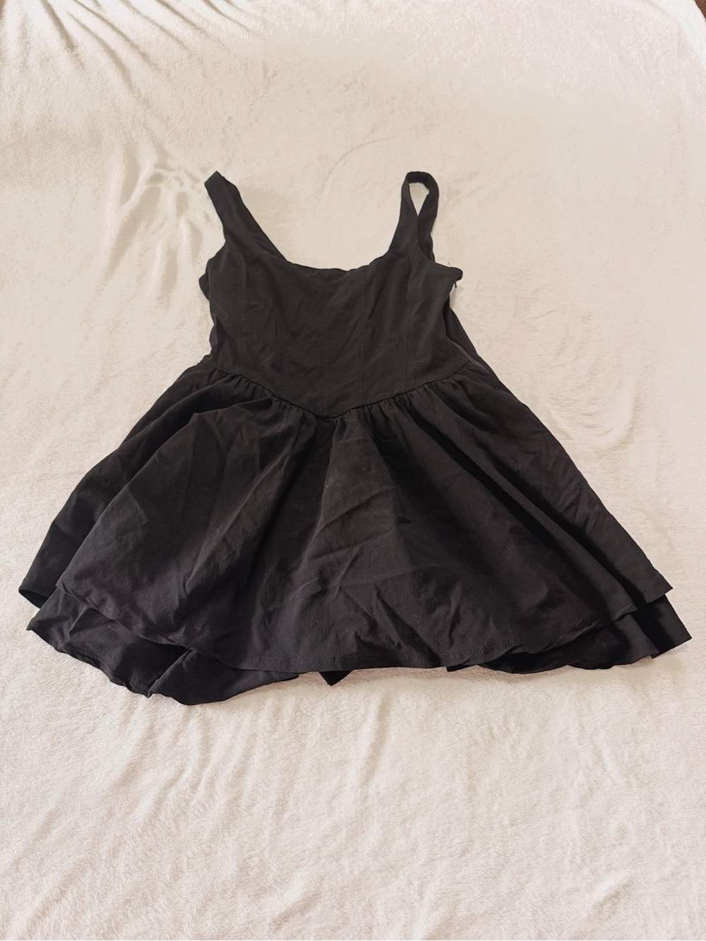 Haute Monde Black Sleeveless Twirl Dress for Girls